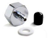 NOS Bottle Nut Adapters 16230NOS Nitrous Nut, Steel, Nickel Plated, 1 in. Female to -6 AN Male, Each thumbnail 1