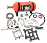 NOS Sniper Nitrous Systems 07002NOS Oxide Systems, Sniper, Square Bore Plate, Wet, 250 hp, 10 lb. Bottle, Orange, Microswitch, Fits Holley 4150 Series Carb Bolt Pattern, Kit thumbnail 2
