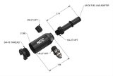NOS Late Model Billet Fuel Line Adapters 17002NOS Adapter, Aluminum, Black Anodized, Rail, 3/8 in. Tube, 1/8 in. Ports, Each thumbnail 7