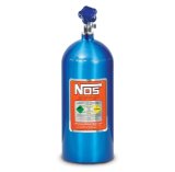 NOS 10 lbs. Nitrous Bottle 14745NOS Bottle, lbs., Aluminum, Blue, Super Hi-Flow Valve, Each thumbnail 1
