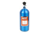 NOS 10 lbs. Nitrous Bottle 14745NOS Bottle, lbs., Aluminum, Blue, Super Hi-Flow Valve, Each thumbnail 4
