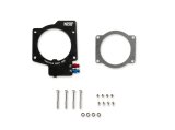 NOS Nitrous Plates 13436NOS Oxide Plates, Wet, 90mm Throttle Body Plate, Longer Bolts, Jets for 75 to 150 Horsepower, Aluminum, Black Anodized, Chevolet, LS3, Kit thumbnail 4