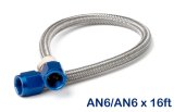 NOS Stainless Steel Braided Hoses 15480NOS Hose, Steel, -6 AN Female End, Blue, -6 AN Female End, Blue, 16 ft. Length, Each thumbnail 4