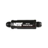 NOS Nitrous and Fuel Filters 15559NOS Filter, In-Line, -8 AN to -8 AN, 140 Micron, Billet Aluminum, Black Anodized, Each thumbnail 2