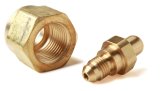 NOS Bottle Nut Adapters 16100NOS Nitrous Standard Medical Nut, Steel, Nickel Plated, 1 in. Female to -4 AN Male, Each thumbnail 1