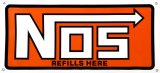 NOS Refills Here Banners 19304NOS Banner, Nitrous Logo, Nylon, White, 18 in. Length x 36 in. Width, with Grommets, Each thumbnail 1