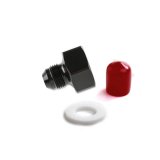 NOS Bottle Nut Adapters 16233NOS Nitrous Nut, Aluminum, Black Anodized, 1 in. Female to -8 AN Male, Each thumbnail 1