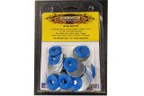 Dominator Body Bolts DOM-1200-A-BL Bolt Hardware Kit, Steel, Natural, 1/4 in. -20, Allen Head, Blue Washer, Set of 10 thumbnail 1