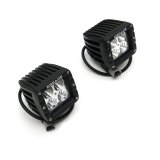ZROADZ Hood Hinge LED Pod Light Kits Z365471-KIT2 2017-2017 FORD F250/F350: Hinges Bar Mount KIT - By A Pillar - with Two 3" Cube Led Work Lights (Includes Universal Wiring Harness) - B thumbnail 2
