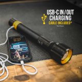 KC HiLiTES Flashlights 9966 Flashlight. FLX 7K, LED, Handheld, Rechargeable, 7,000 Max Lumen, Aluminum, Black, Each thumbnail 3