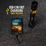 KC HiLiTES Flashlights 9965 Flashlight. FLX 3K, LED, Handheld, Rechargeable, 3,000 Max Lumen, Aluminum, Black, Each thumbnail 1