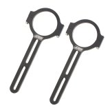 JOES Racing Products Rear View Mirror Brackets 11264 Brackets, 5 in. Long, Billet Aluminum, Black Anodized, 1 3/4 in. Tubing Size, Pair thumbnail 3