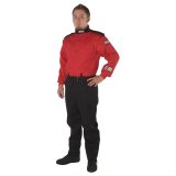 G-FORCE GF525 Driving Suits 4525XLGRD Suit, GF525, One-Piece, Multiple Layer, Pyrovatex, X-Large, Red Top, Black Bottom, Each thumbnail 1