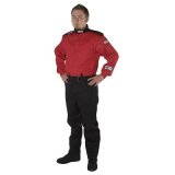 G-FORCE GF525 Driving Suits 4525XLGRD Suit, GF525, One-Piece, Multiple Layer, Pyrovatex, X-Large, Red Top, Black Bottom, Each thumbnail 2