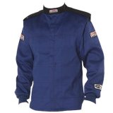 G-FORCE GF125 Driving Jackets 41264XLBU Jacket, GF125, Single Layer, Pyrovatex, Blue, SFI 3.2A/1, Men's 4X-Large, Each thumbnail 3