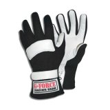 G-FORCE GF G5 RaceGrip Gloves 4101SMLBK Driving Gloves, RaceGrip, 2 Layers, Leather/Nomex®, Black, SFI 3.3/5, Small, Pair thumbnail 1