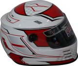 G-FORCE REVO Graphics SA2020 Helmets 13005XSMRD Helmet, Graphics, Full Face, Snell SA2020, White/Red, Clear Polycarbonate Shield, EPS Liner, Vented, X-Small, Each thumbnail 2