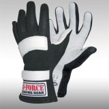 G-FORCE GF G5 RaceGrip Gloves 4101CMDBK Driving Gloves, RaceGrip, 2 Layers, Leather/Nomex®, Black, SFI 3.3/5, Youth Medium, Pair thumbnail 2