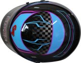 G-FORCE REVO Graphics SA2020 Helmets 13005XLGBU Helmet, Graphics, Full Face, Snell SA2020, Black/Blue, Clear Polycarbonate Shield, EPS Liner, Vented, X-Large, Each thumbnail 3