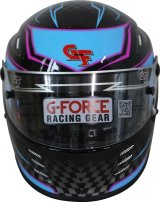 G-FORCE REVO Graphics SA2020 Helmets 13005XLGBU Helmet, Graphics, Full Face, Snell SA2020, Black/Blue, Clear Polycarbonate Shield, EPS Liner, Vented, X-Large, Each thumbnail 9