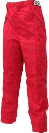 G-FORCE GF125 Driving Pants 4127CSMRD Pants, GF125, Single Layer, Pyrovatex, Red, SFI 3.2 A/1, Youth's Small, Each thumbnail 3