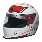 G-FORCE CMR Graphics Helmets 13402LRGRD Helmet, Graphics, Full Face, CRM 2016, White/Red, Clear Polycarbonate Shield, EPS Liner, Vented, Youth Large, Each thumbnail 1