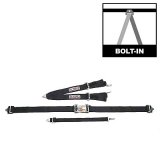 G-FORCE Latch and Link V-Type 5-Point Harness 6020BK Harness, Complete, Latch, V-Type, Bolt-In, Floor/Roll Bar Mount, Black, Each thumbnail 3
