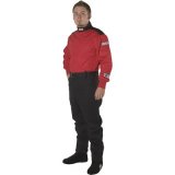G-FORCE GF125 Driving Suits 4125SMLRD Suit, GF125, One-Piece, Single Layer, Pyrovatex, Small, Red Top, Black Bottom, Each thumbnail 2