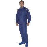 G-FORCE GF525 Driving Suits 4525LRGBU Suit, GF525, One-Piece, Multiple Layer, Pyrovatex, Large, Blue Top, Black Bottom, Each thumbnail 2