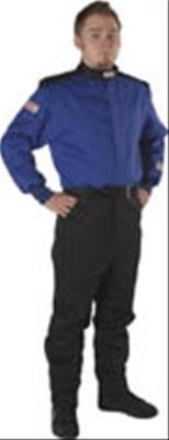 G-FORCE GF525 Driving Suits 4525LRGBU Suit, GF525, One-Piece, Multiple Layer, Pyrovatex, Large, Blue Top, Black Bottom, Each thumbnail 3