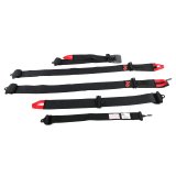 G-FORCE Latch and Link Individual Shoulder 5-Point Harness 6000BK Harness, 5-Point, Complete, Latch, Individual-Type, Bolt-In, Floor/Roll Bar Mount, Black Harness, Silver Latches/Links, Each thumbnail 1