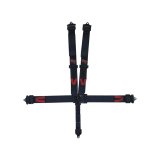G-FORCE Latch and Link Individual Shoulder 5-Point Harness 6000BK Harness, 5-Point, Complete, Latch, Individual-Type, Bolt-In, Floor/Roll Bar Mount, Black Harness, Silver Latches/Links, Each thumbnail 2