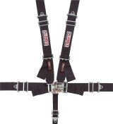 G-FORCE Latch and Link Individual Shoulder 5-Point Harness 6000BK Harness, 5-Point, Complete, Latch, Individual-Type, Bolt-In, Floor/Roll Bar Mount, Black Harness, Silver Latches/Links, Each thumbnail 4