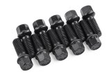 APR Lug Bolts MS100177 Bolts, 45mm Length, Ball Seat, Hex Head, Steel, Black Zinc, Audi, Volkswagen, Set of 10 thumbnail 5