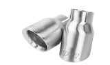APR Round, Brushed 2.50 Inch Exhaust Tip TPK0007 Tips, Clamp-on, Stainless Steel, Brushed, Slant Cut, in. Inlet, 3.50 in. Outlet, Audi, Porsche, Volkswagen, Pair thumbnail 5