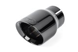 APR Round, Black 2.50 Inch Exhaust Tip TPK0008 Tips, Clamp-on, Stainless Steel, Black, Slant Cut, in. Inlet, 3.50 in. Outlet, Audi, Porsche, Volkswagen, Pair thumbnail 2