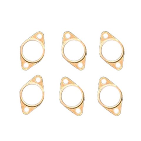 SCE Pro Copper Embossed Exhaust Gaskets 9427 Manifold Gaskets, Embossed, Copper, Stock Port Style, Ford, Flathead V8, Set thumbnail 3