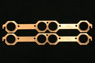 SCE Pro Copper Embossed Exhaust Gaskets 4171 Header and Manifold Gaskets, Embossed, Round Port, Buick, 455, Pair