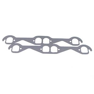 SCE AccuSeal Pro Exhaust Gaskets 211182 Gaskets, Pro, Graphite/Steel, D Port, 1.85 in. x 1.45 in. Port, Chevy, Small Block, Set