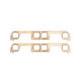 SCE Pro Copper Embossed Exhaust Gaskets 4411 Gaskets, Copper, Rectangular Port, 12 Degree Head, Chevy, Small Block, Pair thumbnail 1