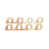 SCE Pro Copper Embossed Exhaust Gaskets 4052 Gaskets, Header, Copper, 2 V Head, Ford, Cleveland, Pair thumbnail 1