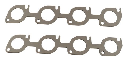 SCE AccuSeal E Exhaust Gaskets 111284 Gaskets, E, Graphite/Kevlar®, Canted Oval, 0.062 in. Thickness, Chevrolet, Small Block, Pair