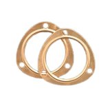 SCE Pro Copper Collector Gaskets 4300 Gaskets, Copper, Embossed, 3-Hole, 3.00 in. Inside Diameter, Pair thumbnail 2