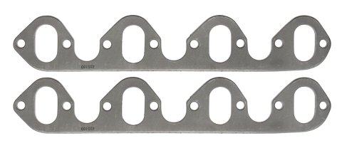 SCE Graph-Form Premium Header Gaskets 435180 and Exhaust Manifold Gaskets, Premium, High-density/Hi-temp Graphite, Oval Port, for Small Oval Heads, Ford, 460, Pair