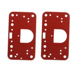 SCE Metering Block Gaskets 370 Gasket, Fiber, Red, Holley, 4150, 4500, 2-Circuit Block, Pair thumbnail 1