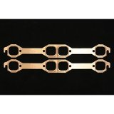 SCE Pro Copper Embossed Exhaust Gaskets 4111 Gaskets, Embossed, 18 Degree Port, Chevy, Small Block, Pair thumbnail 2