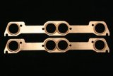 SCE Pro Copper Embossed Exhaust Gaskets 4028 Gaskets, Header, Copper, Stock Port, Pontiac, V8, Pair thumbnail 2