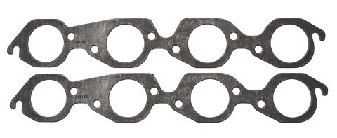 SCE Graph-Form Premium Header Gaskets 413184 and Exhaust Manifold Gaskets, Premium, High-density/Hi-temp Graphite, Round Port, Chevrolet, Big Block, Pair
