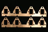 SCE Pro Copper Embossed Exhaust Gaskets 4134 Gaskets, Header, Copper, Stock Port, Ford, Big Block FE, .742, Pair thumbnail 4