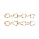 SCE Pro Copper Embossed Exhaust Gaskets 4636 Gaskets, Copper, Embossed, Ford, Small Block, Pair thumbnail 1
